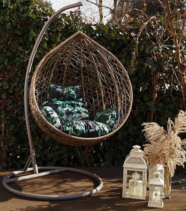 Cocoon Hanging Swing Cushion - Gröna blad