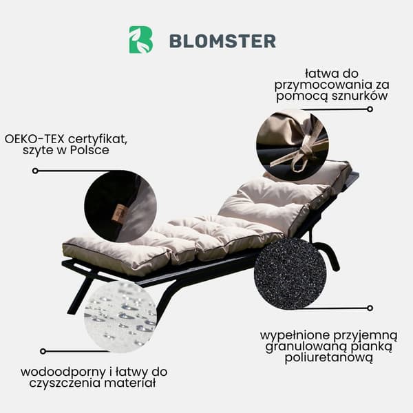 Vattert pute for hage strand solseng blader