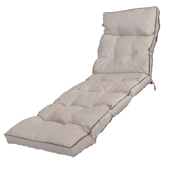 Tikattu tyyny puutarhan rantatuoliin beige