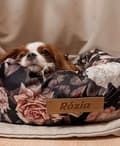 Miniatyrbilde 5 av 10: Hunde- eller kattebærer med roser og personalisering
