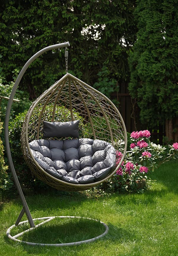 PREMIUM Hengestol Cocoon Pute - Grå