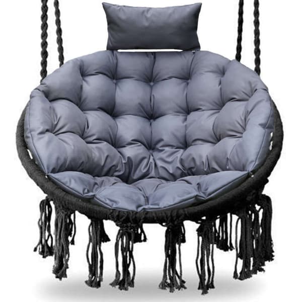 PREMIUM Hengestol Cocoon Pute - Grå