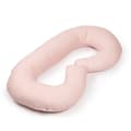Miniatyrbilde 2 av 6: C-formet graviditetspute - pudderrosa med prikker