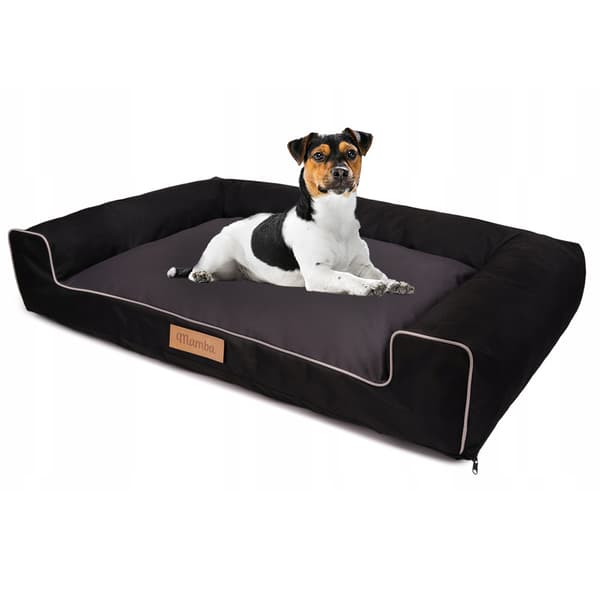 Seng for middels hund L SVART