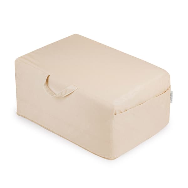 Sammenleggbar barnemadrass med trekk 120x60 til reiseseng - beige