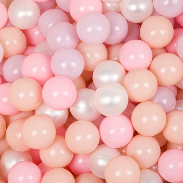 Sæt med 200 bolde til en tør pool, pink og fersken, 12