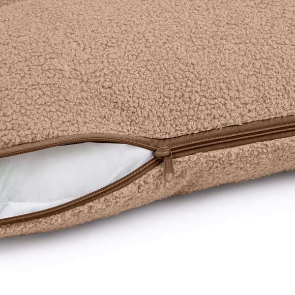 C-formet graviditetspute - Teddy kolleksjon - mørk beige