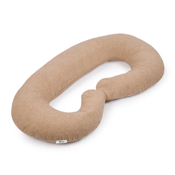 C-formet graviditetspute - Teddy kolleksjon - mørk beige