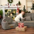 Miniatyrbilde 7 av 9: Sammenleggbar personlig barneskumsofa - beige kordfløyel