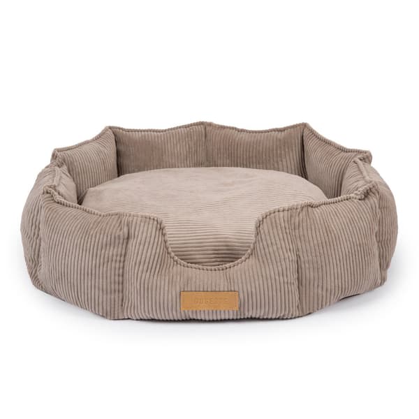 Koiran sänky beige + vakosametti 100x85 cm pyöreä yksilöllinen