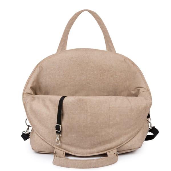3-i-1 hundväska beige + gratis personalisering