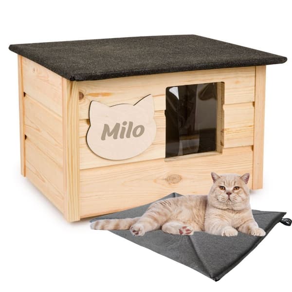 Kattehus med personalisering + GRATIS GAVER