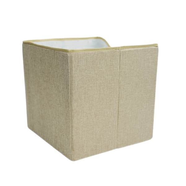 Katthus med skrapstolpe och säng, hopfällbar, KIBO, beige