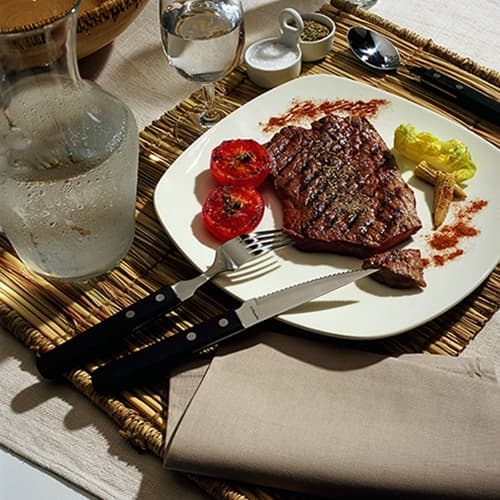 Grillkniv Pizza 6-p svart