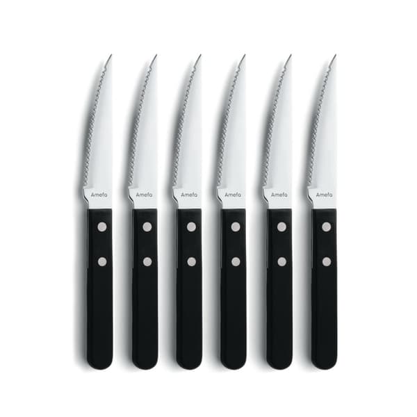 Grillkniv Pizza 6-p svart