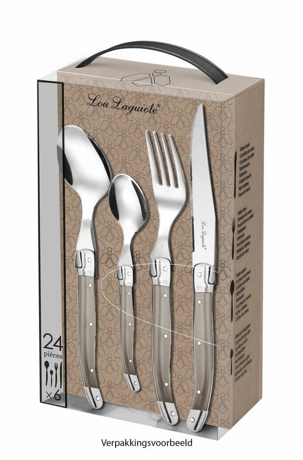 Tradition ruokailuvälinesetti 24 osaa Taupe