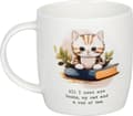 Miniatyrbilde 2 av 2: Kopp Alt jeg trenger er bøker, katt, kaffe
