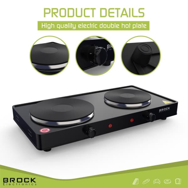 To-ring elektrisk platetopp EP 200 BK, 2500W