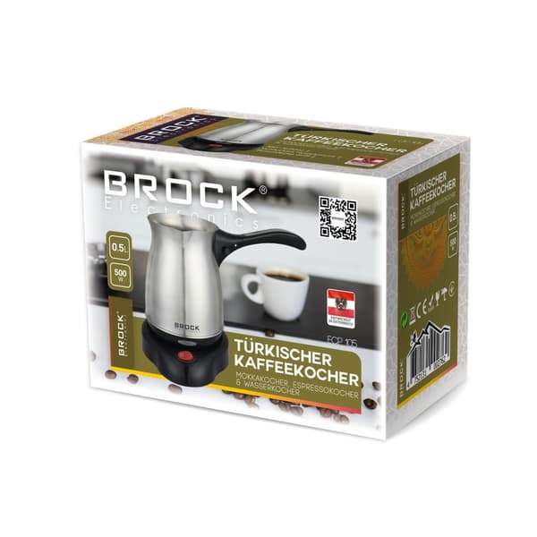 Tyrkisk kaffetrakter ECP 105 moka, espresso, vannkoker, 0,5L
