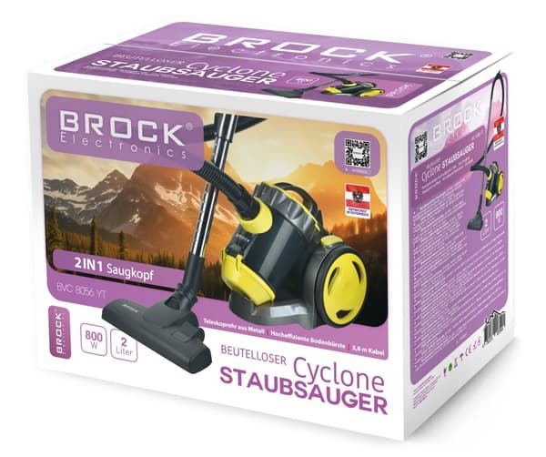 Syklon poseløs støvsuger BVC 8056 YT, 800W