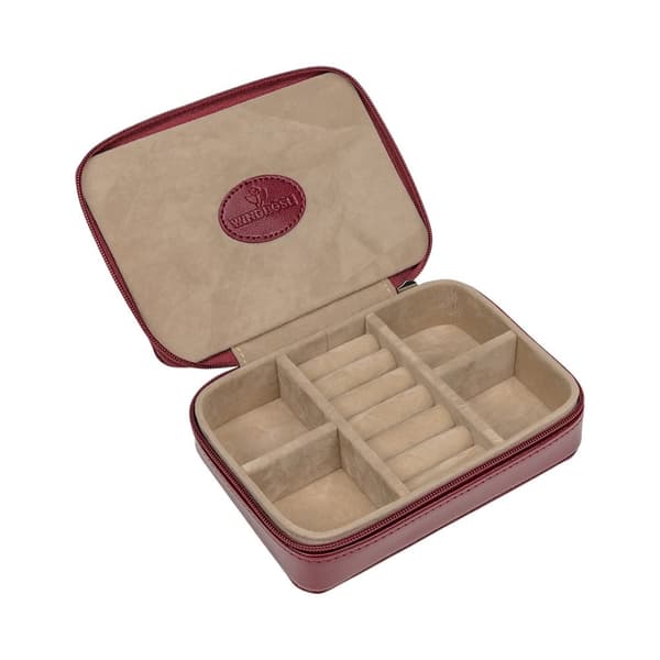 Smykkeskrin med ringpude og 4 rum