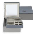 Miniatyrbild 3 av 5: Smyckeskrin med spegel, avtagbar bricka, elegant design