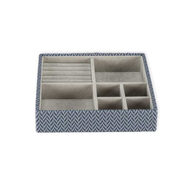 Smyckeskrin med spegel, avtagbar bricka, elegant design