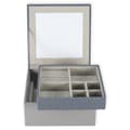 Miniatyrbild 2 av 5: Smyckeskrin med spegel, avtagbar bricka, elegant design