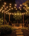 Miniatyrbilde 3 av 9: Solar hagelys, 50 LED-pærer, 7m, varm glød