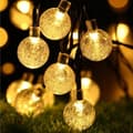 Miniatyrbilde 9 av 9: Solar hagelys, 50 LED-pærer, 7m, varm glød