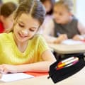 Miniatyrbilde 2 av 9: Sort skoleblyantveske – slitesterk, vannavstøtende polyester