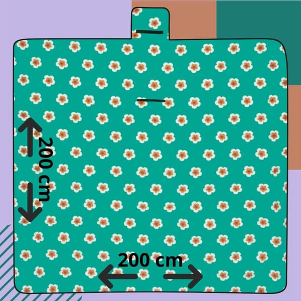 XXL Picnic Tæppe 200x200cm, vandtæt & isoleret
