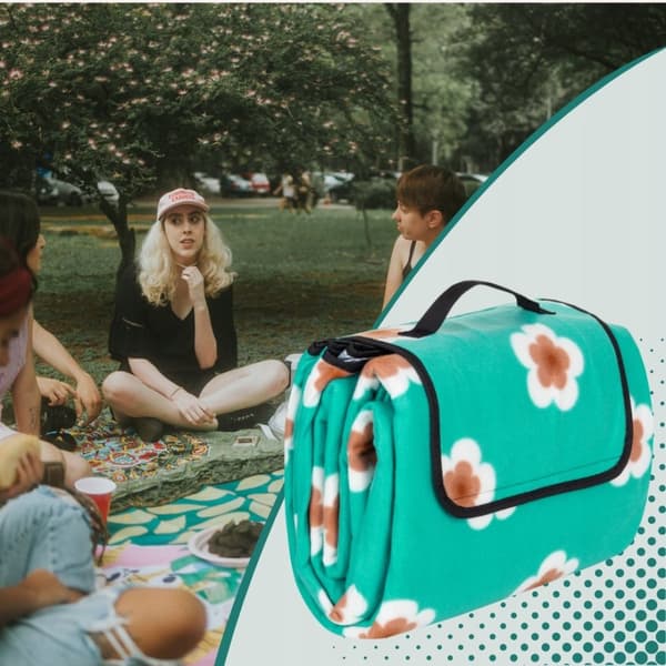XXL Picnic Tæppe 200x200cm, vandtæt & isoleret