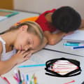 Miniatyrbillede 4 af 9: Gennemsigtig sort skolepenalhus – slidstærkt polyester