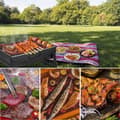 Miniatyrbilde 5 av 9: Bærbar sammenleggbar kullcampinggrill med bæreveske