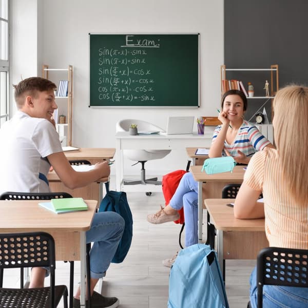 Stort skoleblyantveske med håndtak – slitesterk polyester