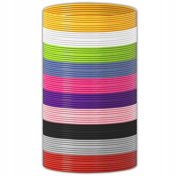 PLA-filament for 3D-penner, 10 farger, 50 meter totalt