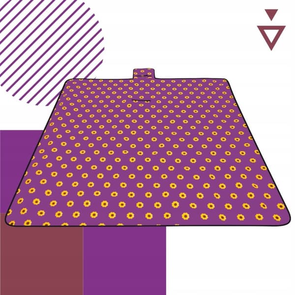 XXL Picnic Tæppe 200x200 cm, Vandtæt, Sammenfoldelig