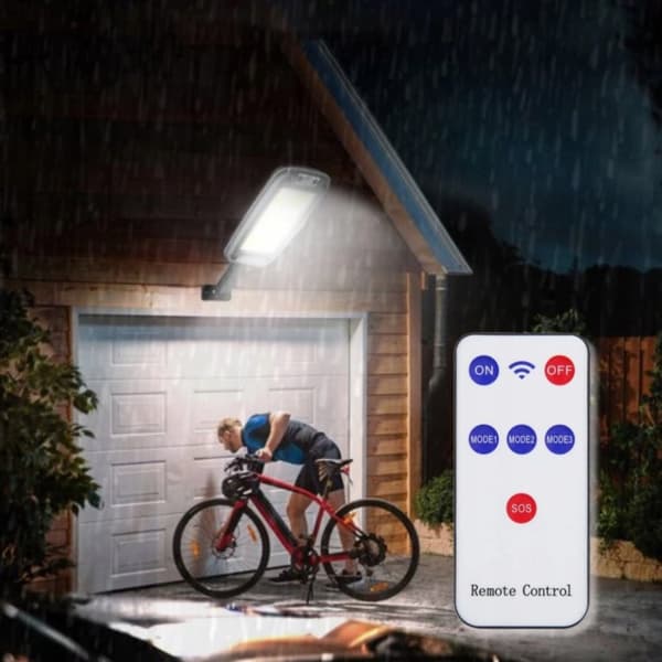 Solar LED-ljus med rörelsesensor, 3 lägen, IP65 vattentät
