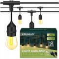 Miniatyrbillede 2 af 9: Udendørs LED-lys, 10m, varm hvid, IP44