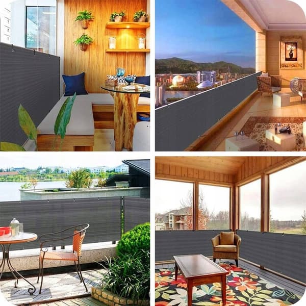Parveke Privacy Screen 1x6m, 95% UV Block, helppo asentaa