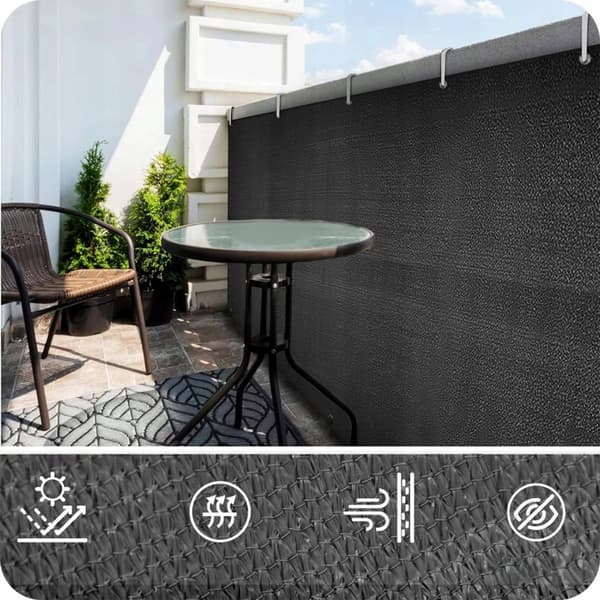 Parveke Privacy Screen 1x6m, 95% UV Block, helppo asentaa
