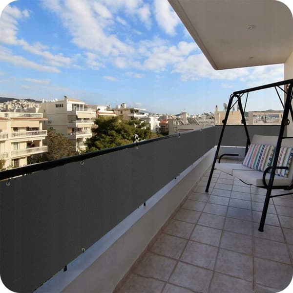 Parveke Privacy Screen 1x6m, 95% UV Block, helppo asentaa