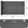 Pikkukuva 2 / 9: Parveke Privacy Screen 1x6m, 95% UV Block, helppo asentaa