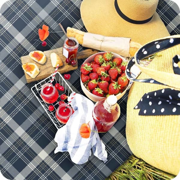 XXL Picknickfilt 200x200 cm, Vattentät, Isolerad