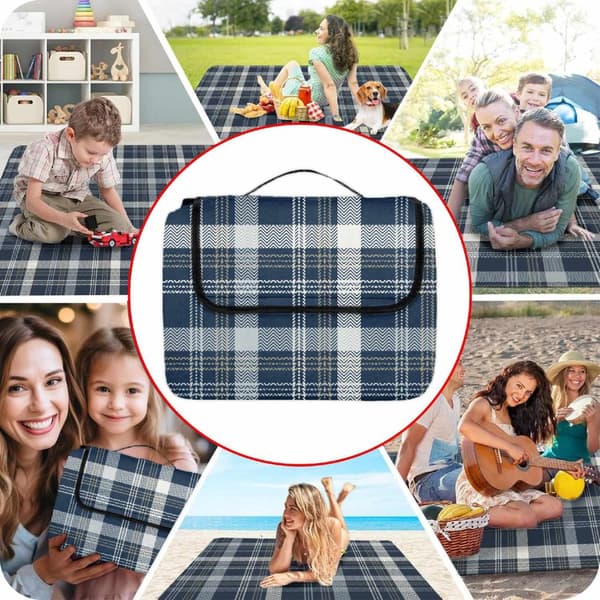 XXL Picknickfilt 200x200 cm, Vattentät, Isolerad