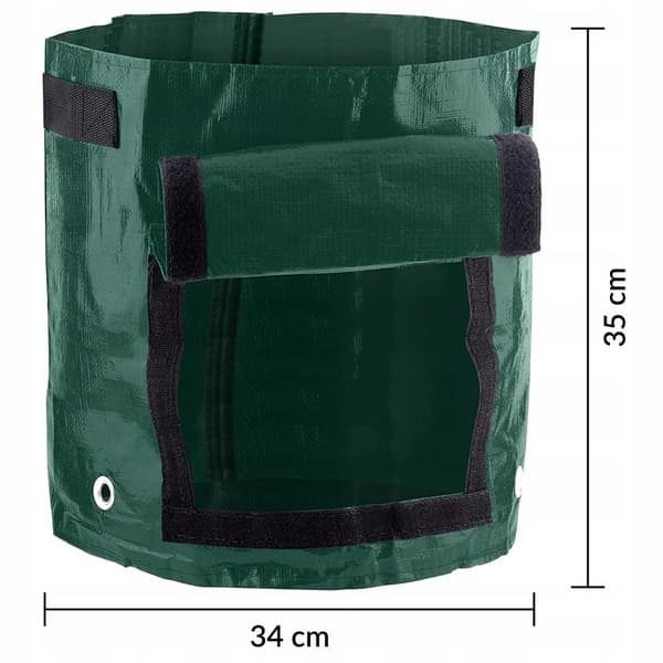 Grönsaksplanteringspåse med handtag, 35x34 cm, 26,5L