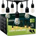 Miniatyrbild 1 av 9: Utomhus LED-slingor, 15m, varmvit, IP44