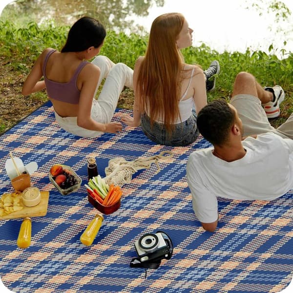XXL Picnic Tæppe 200x200 cm, Vandtæt, Isoleret