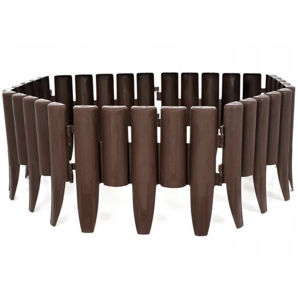 Hagekantgjerde, brunt, 280 cm x 24 cm, værbestandig